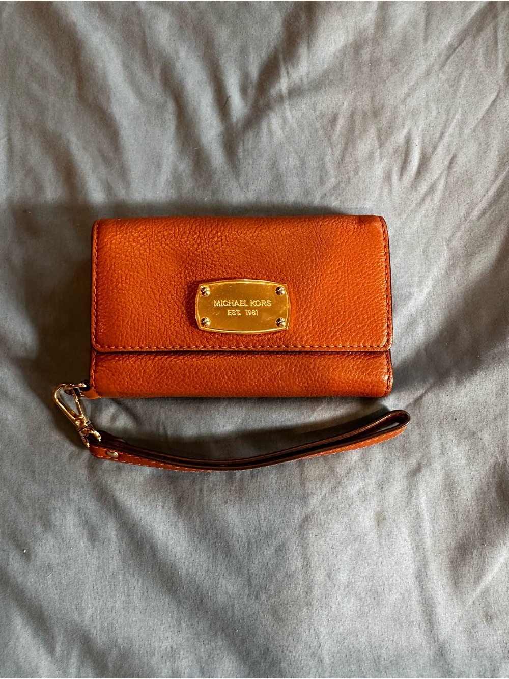 Michael Kors Leather I phone Wristlet Wallet